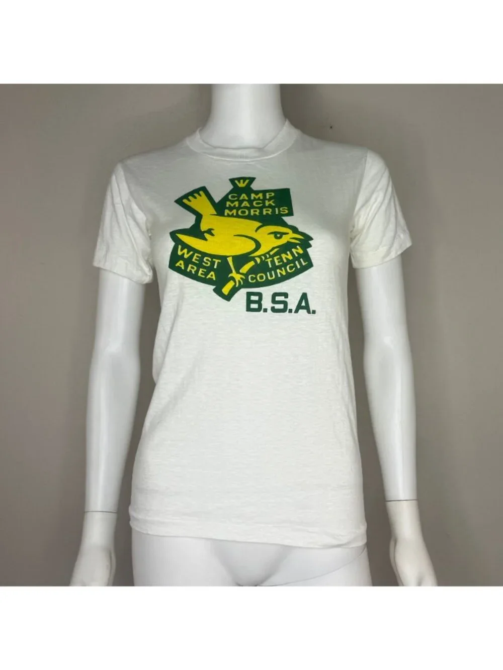 Vintage 1950s Camp Mack Morris BSA T-Shirt, Boy Scouts West Tenn Area Council
